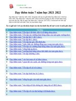 Dạy thêm toán 7 năm học 2021 2022 