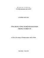 Ứng dụng công nghệ blockchain trong ví điện tử 