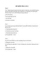 Đề kiểm tra môn Tư tưởng Hồ Chí Minh có đáp án lần 1