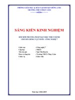 SKKN Đổi mới phương pháp dạy thực hành chủ đề giống vật nuôi  Công nghệ 7