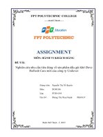 Nghiên cứu nhu cầu tiêu dùng về sản phẩm dầu gội khô dove refresh care mới của công ty unilever 