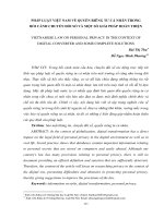 Pháp luật Việt Nam về quyền riêng tư cá nhân trong bối cảnh chuyển đổi số và một số giải pháp hoàn thiện