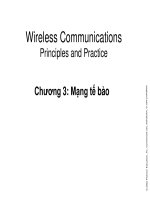 Bài giảng Nguyên lý truyền thông không dây - Chương 3:  Mạng tế bào