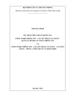 THUYẾT MINH DỰ THẢO TIÊU CHUẨN QUỐC GIA CÔNG NGHỆ THÔNG TIN – CÁC KỸ THUẬT AN TOÀN – QUẢN LÝ RỦI RO AN TOÀN THÔNG TIN