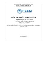 GIÁO TRÌNH CẮT GỌT KIM LOẠI. MÔ ĐUN: GIA CÔNG CNC CƠ BẢN.NGÀNH/NGHỀ: CẮT GỌT KIM LOẠI.TRÌNH ĐỘ: CAO ĐẲNG