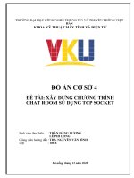 ĐỒ ÁN CƠ SỞ 4 ĐỀ TÀI: XÂY DỰNG CHƯƠNG TRÌNH CHAT ROOM SỬ DỤNG TCP SOCKET. Giảng viên hướng dẫn : THS. NGUYỄN VĂN BÌNH