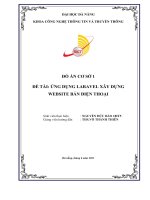 ĐỒ ÁN CƠ SỞ 1 ĐỀ TÀI: ỨNG DỤNG LARAVEL XÂY DỰNG WEBSITE BÁN ĐIỆN THOẠI. Giảng viên hướng dẫn : THS.VÕ THÀNH THIÊN