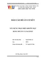 ĐỒ ÁN CƠ SỞ 5: XÂY DỰNG NHẬN DIỆN KHUÔN MẶT BẰNG MTCNN VÀ FACENET. Giảng viên hướng dẫn : TS. Nguyễn Sĩ Thìn