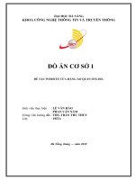 ĐỒ ÁN CƠ SỞ 1 ĐỀ TÀI: WEBSITE CỬA HÀNG ÁO QUẦN ONLINE. Giảng viên hướng dẫn : THS. TRẦN THU THỦY