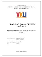 BÁO CÁO ĐỒ ÁN CHUYÊN NGÀNH 2 ĐỀ TÀI: XÂY DỰNG ỨNG DỤNG ĐA NỀN TẢNG TAXI APP. Giảng viên hướng dẫn : TS. LÊ TÂN