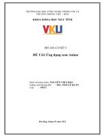 ĐỒ ÁN CƠ SỞ 3 ĐỀ TÀI: ỨNG DỤNG XEM ANIME. Giảng viên hướng dẫn : ThS. NGÔ LÊ QUÂN