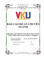 BÁO CÁO ĐỒ ÁN CHUYÊN NGÀNH ĐỀ TÀI: XÂY DỰNG ỨNG DỤNG BÁN SÁCH CHẠY TRÊN NỀN TẢNG WEB VÀ MOBILE. ThS. HÀ THỊ MINH PHƯƠNG