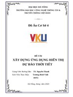 ĐỒ ÁN CƠ SỞ 4 ĐỀ TÀI: XÂY DỰNG ỨNG DỤNG HIỂN THI DỰ BÁO THỜI TIẾT. Giảng Viên Hướng Dẫn: TS Nguyễn Thanh