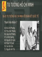 Quan điểm Hồ Chí Minh Về Sự Cần Thiết Đoàn Kết Quốc Tế. Hiện Nay Việt Nam Đã Đạt Được Những Thành Tựu To Lớn gì KHi Thực Hiện Đoàn Kết Quốc Tế
