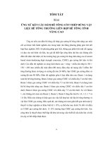 Ứng xử kết cấu dằm bê tông cốt thép dùng vật liệu bê tông thường liên hợp bê tông tính năng cao