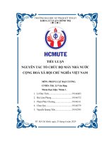 NGUYÊN tắc tổ CHỨC bộ máy NHÀ nước CỘNG HOÀ xã hội CHỦ NGHĨA VIỆT NAM