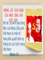 Sự lãnh đạo đúng đắn của Đảng Cộng sản Việt Nam là nhân tố hàng đầu quyết định sự thắng lợi của Cách mạng Việt Nam