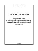 Xây dựng KHBD va tổ chức HĐDH hoạt động trải nghiệm ở tiểu học