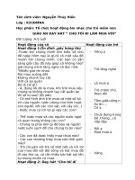 giáo án dạy hát CHO TÔI ĐI LÀM MƯA VỚI