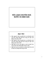 Bài giảng rối loạn chuyển hóa nước và điện giải