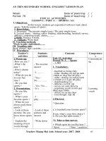 Tieng Anh 7 Sach cu Giao an hoc ki 1