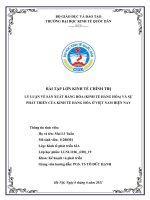 LÝ LUẬN VỀ SẢN XUẤT HÀNG HÓA (KINH TẾ HÀNG HÓA) VÀ SỰ PHÁT TRIỂN CỦA KINH TẾ HÀNG HÓA Ở VIỆT NAM HIỆN NAY MAI LÊ TUẤN