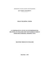 A COMPARATIVE STUDY OF INTERPERSONAL MEANING IN ENGLISH AND VIETNAMESE FABLES FROM MULTIMODAL PERSPECTIVE 
