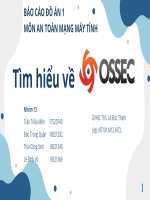 Báo cáo đồ án 1 môn an toàn mạng máy tính tìm hiểu về ossec