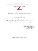 NGHIÊN CỨU NHỮNG YẾU TỐ ẢNH HƯỞNG đến THÀNH TÍCH HỌC TẬP CỦA SINH VIÊN TRƯỜNG đại HỌC CÔNG NGHIỆP 