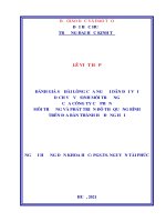 Đánh giá sự hài lòng của người dân đối với dịch vụ vệ sinh môi trường của công ty cổ phần môi trường và phát triển đô thị quảng bình trên địa bàn thành phố đồng hới   quảng bình  