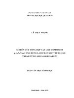 (Luận văn thạc sĩ) NGHIÊN cứu TỔNG hợp vật LIỆU COMPOSITE g c3n4 cu2o ỨNG DỤNG làm CHẤT xúc tác QUANG TRONG VÙNG ÁNH SÁNG KHẢ KIẾN 