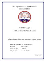 Tiểu luận tổng quan về hoạt động xuất bản sách ở hoa kỳ hiện nay 