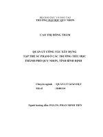(Luận văn thạc sĩ) quản lý công tác xây dựng tập thể sư phạm ở các trường tiểu học thành phố quy nhơn, tỉnh bình định 