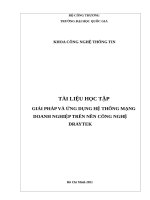ĐỒ ÁN HẠ TẦNG MẠNG TRÊN THIẾT BỊ DRAYTEK CHO DOANH NGHIỆP