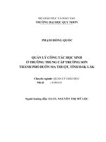 (Luận văn thạc sĩ) quản lý công tác học sinh ở trường trung cấp trường sơn thành phố buôn ma thuột, tỉnh đăk lăk 