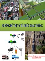 Bài giảng Đường đô thị và tổ chức giao thông: Chương 1+2 - Trường ĐH Giao thông Vận tải
