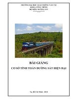 Bài giảng Cơ sở tính toán đường sắt hiện đại - Trường ĐH Giao thông Vận tải
