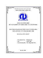 Đề tài quan hệ ngoại giao việt nam và cộng hòa dân chủ đức từ năm 1955 đến 1990 