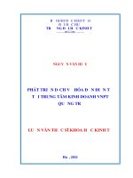 Phát triển dịch vụ hóa đơn điện tử tại trung tâm kinh doanh vnpt quảng trị  