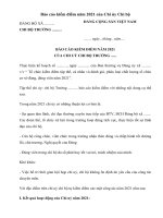 Báo cáo kiểm điểm Chi ủy, Chi bộ mới nhất