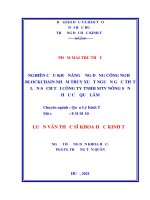 Nghiên cứu khả năng ứng dụng công nghệ blockchain nhằm truy xuất nguồn gốcthịt lợn sạch tại công ty tnhh mtv nông sản hữu cơ quế lâm  