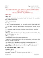 Giáo án ôn tập và kiểm tra giữa kì 1 ngữ văn 6 sách kết nối tri thức với cuộc sống 