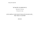 NHỮNG VẤN đề CƠ BẢN VỀ THU NGÂN SÁCH NHÀ NƯỚC – THỰC TRẠNG VÀ GIẢI PHÁP 