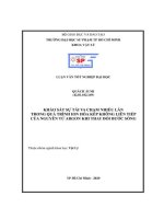 Khóa luận khảo sát sự tái va chạm nhiều lần trong quá trình ion hóa kép không liên tiếp của nguyên tử argon khi thay đổi bước sóng 