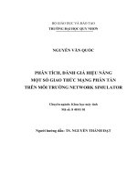 (Luận văn thạc sĩ) phân tích, đánh giá hiệu năng một số giao thức mạng phân tán trên môi trường network simulator 