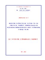 Hoàn thiện công tác quản lý hoạt động cho vay hộ nghèo tại phòng giao dịch ngân hàng chính sách xã hội huyện vĩnh linh, tỉnh quảng trị 