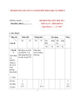 Đề kiểm tra giữa và cuối học kì 1 môn khoa học tự nhiên 6 