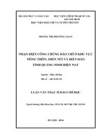 Nhận diện công chúng báo chí ở khu vực nông thôn, miền núi và biển đảo tỉnh quảng ninh hiện nay 