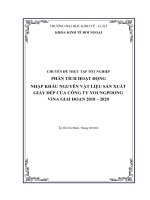 Báo cáo thực tập ngành kinh tế đối ngoại đại học kinh tế luật