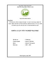 Khóa luận ứng dụng công nghệ tin học và máy toàn đạc điện tử thực hiện thành lập bản đồ địa chính tờ số 13 tỷ lệ 1 1000 tại xã đông quang, huyện ba vì, thành phố hà nội 